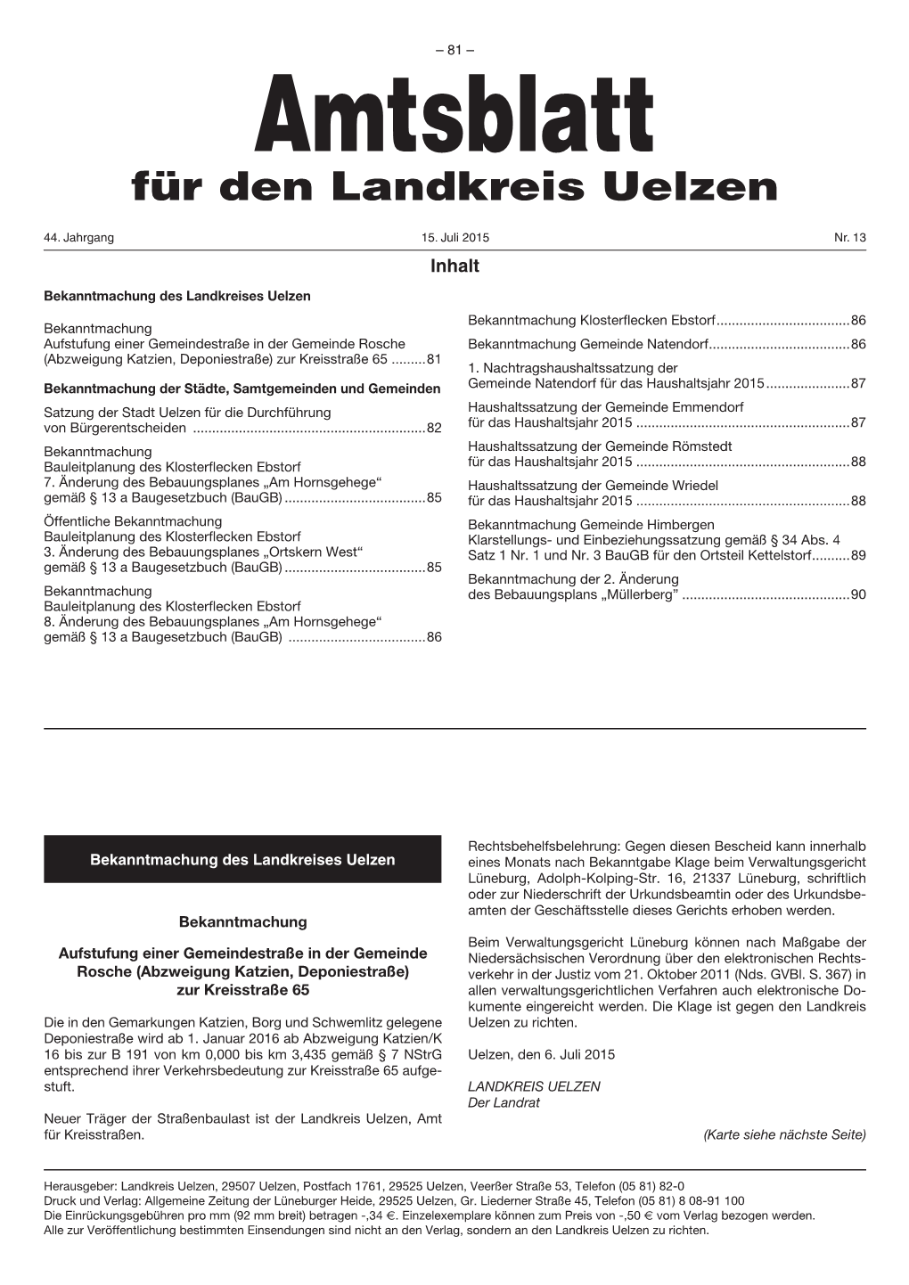 Amtsblatt Nr. 13 2015.Indd