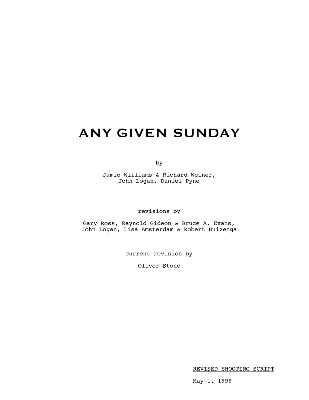 Any Given Sunday