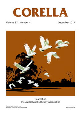 Volume 37 Number 4 December 2013 Journal of the Australian Bird