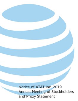 Notice of AT&T Inc. 2019 Annual Meeting of Stockholders and Proxy
