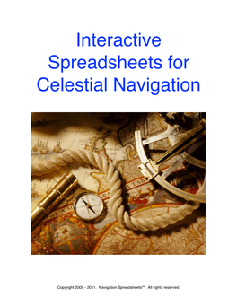 Interactive Spreadsheets for Celestial Navigation