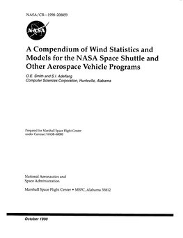 A Compendium of Wind Statistics and Models for the NASA Space Shuttle and Other Aerospace Vehicle Programs