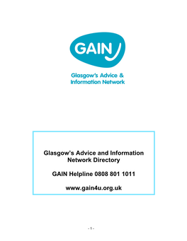 Glasgow's Advice and Information