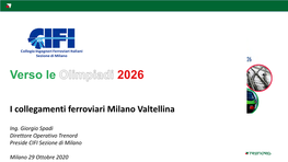 Verso Le -..:: CIFI Collegio Ingegneri Ferroviari Italiani