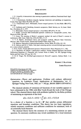 Optimization—Theory and Applications, Problems with Ordinary Differential Equations, by Lamberto Cesari, Applications of Mathematics, Vol