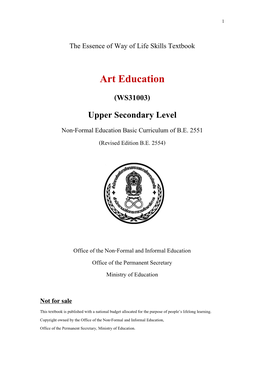Art Education (WS31003) Upper Secondary Level Non-Formal Education Basic Curriculum of B.E