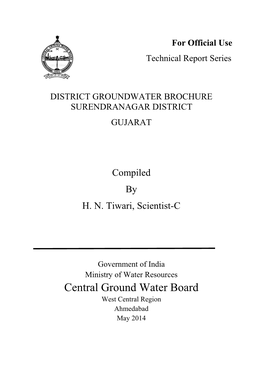 For Official Use Technical Report Series DISTRICT GROUNDWATER