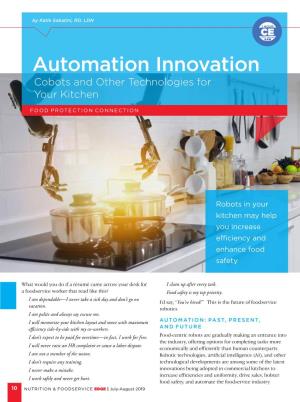 Automation Innovation Cobots and Other Technologies for Your Kitchen