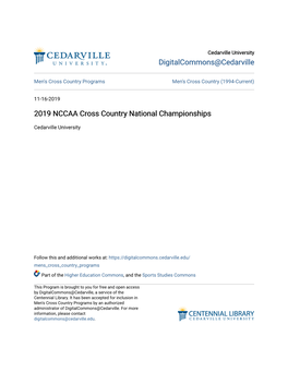 2019 NCCAA Cross Country National Championships