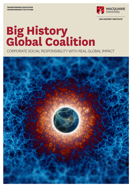 Big History Global Coalition CORPORATE SOCIAL RESPONSIBILITY with REAL GLOBAL IMPACT Contacts Contents