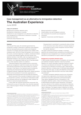 Briefing Paper the Australian Experience 2009