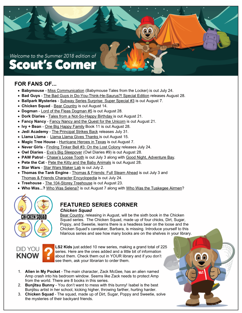 Scout's Corner July