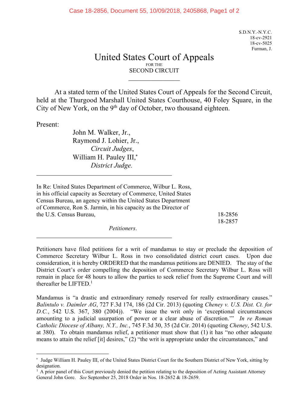 United States Court of Appeals for the SECOND CIRCUIT ______