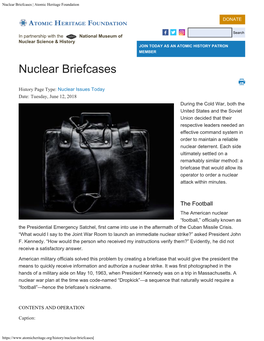 Nuclear Briefcases | Atomic Heritage Foundation