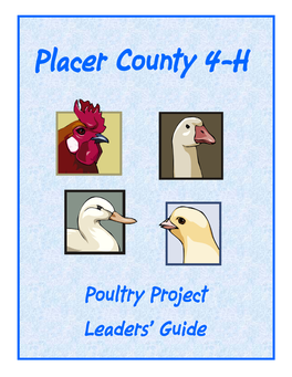 Poultry Project Leaders’ Guide Cavy Lesson Information Developed by Washington State University, Pullman, WA