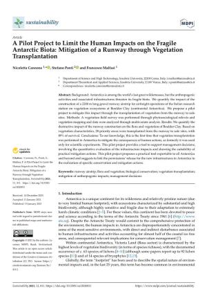 Mitigation of a Runway Through Vegetation Transplantation