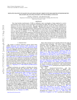 Arxiv:1712.02362V2 [Astro-Ph.HE] 3 Sep 2018 Jan 2002) (For Recent Work See Tang Et Al