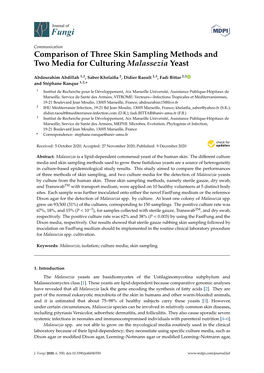 Comparison of Three Skin Sampling Methods and Two Media for Culturing Malassezia Yeast