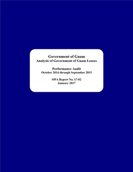 Analysis of Government of Guam Leases Performance Audit