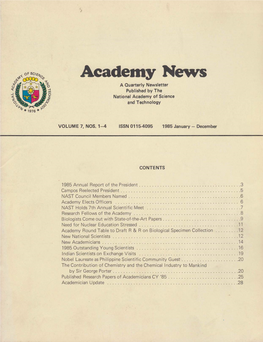 Academy News 1985
