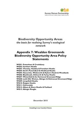 Wealden Greensands Biodiversity Opportunity Areas