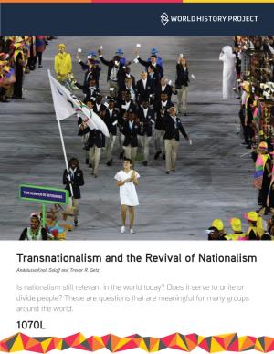 Transnationalism and the Revival of Nationalism Andalusia Knoll Soloff and Trevor R