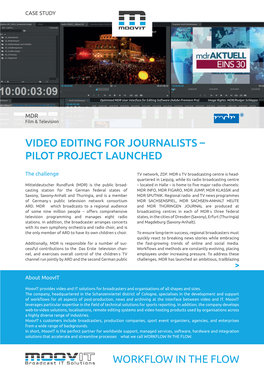 Video Editing for Journalists – Pilot Project Launched