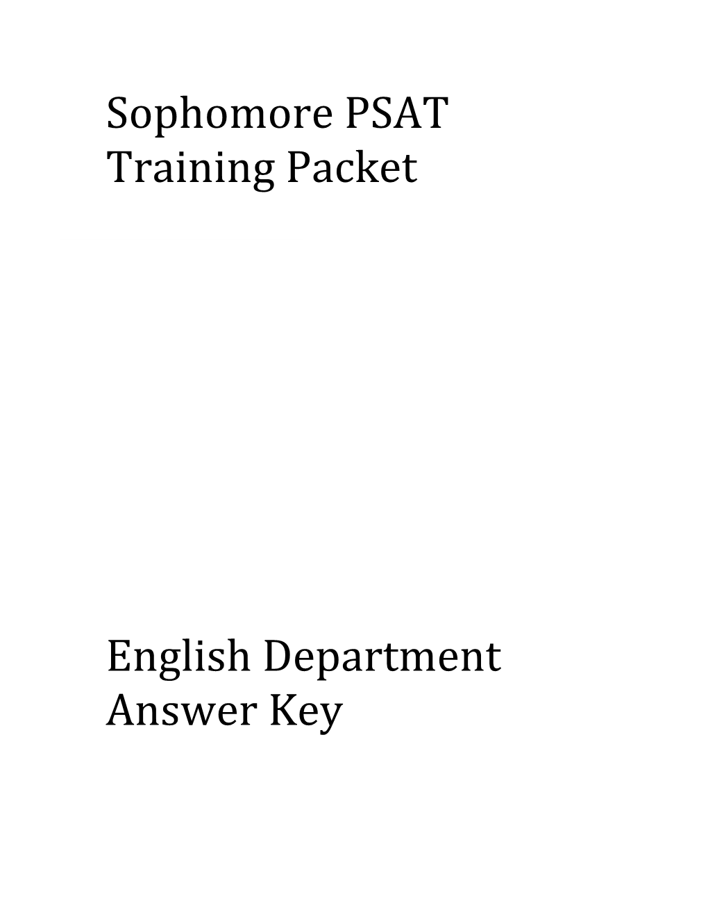 Answer Explanations: PSAT/NMSQT 2015 Practice Test #1