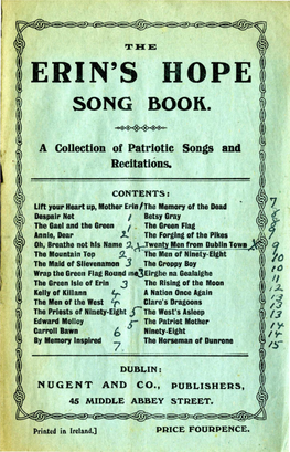 Erin's Hope Song Book