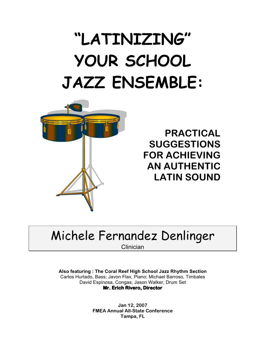 “Latinizing” Your School Jazz Ensemble