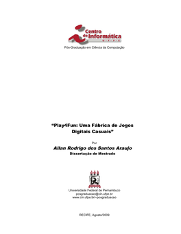 “Play4fun: Uma Fábrica De Jogos Digitais Casuais”