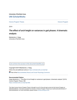 The Effect of Arch Height on Variances in Gait Phases: a Kinematic Analysis