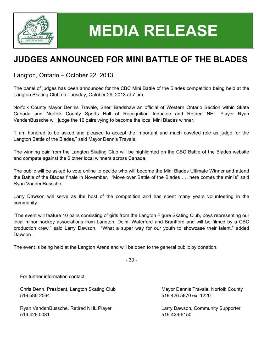 BOTB Media Release