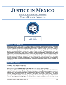 Justice in Mexico Trans-Border Institute