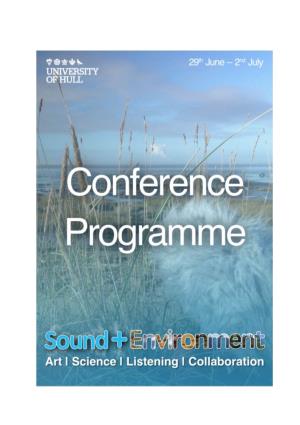 Sound + Environment 2017 Proceedings