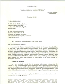 Letter to Ecuador's Prosecutor General