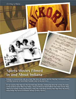 Sports Movies Filmed in and About Indiana