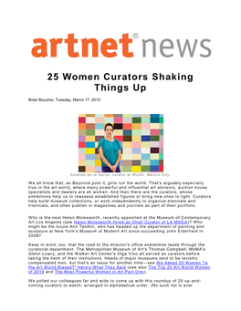 25 Women Curators Shaking Things Up