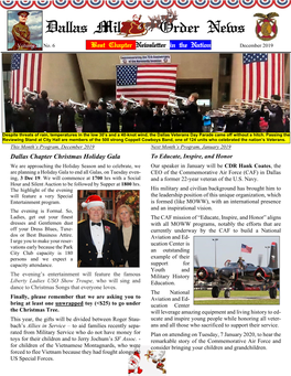 Dallas Military Order News