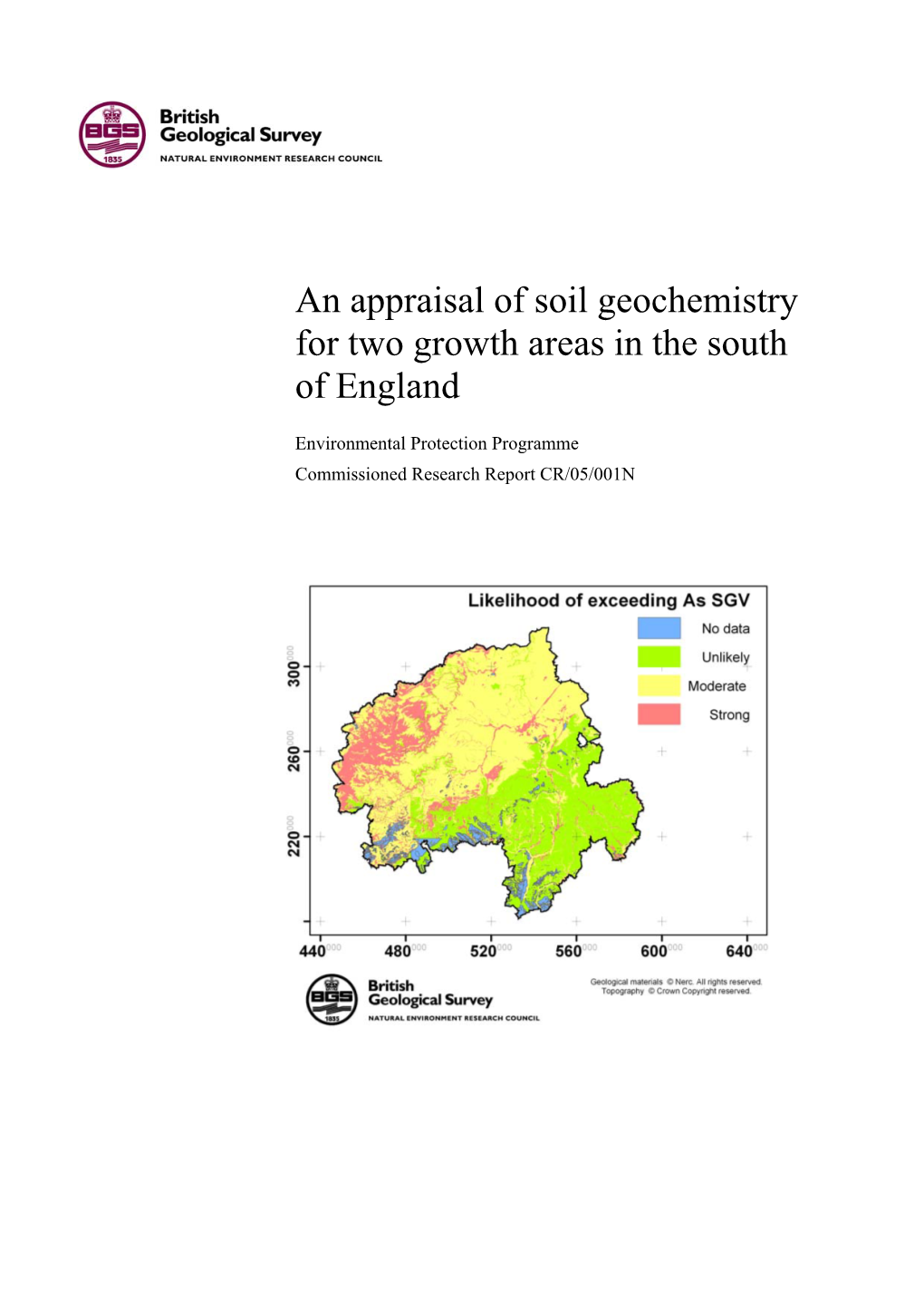 An Appraisal of Soil Geochemistry for Two Growth Areas in the South of England