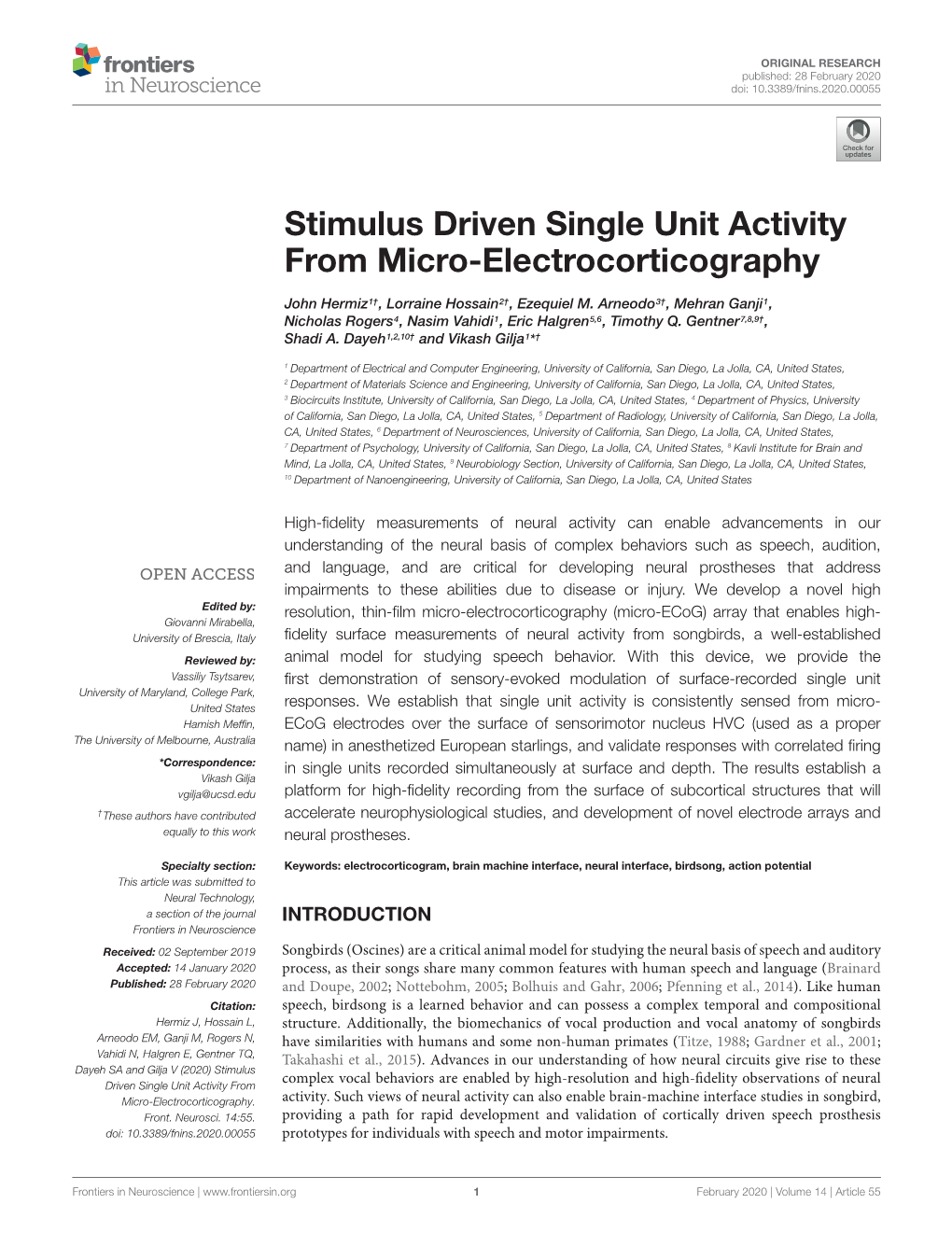 Stimulus Driven Single Unit Activity from Micro-Electrocorticography