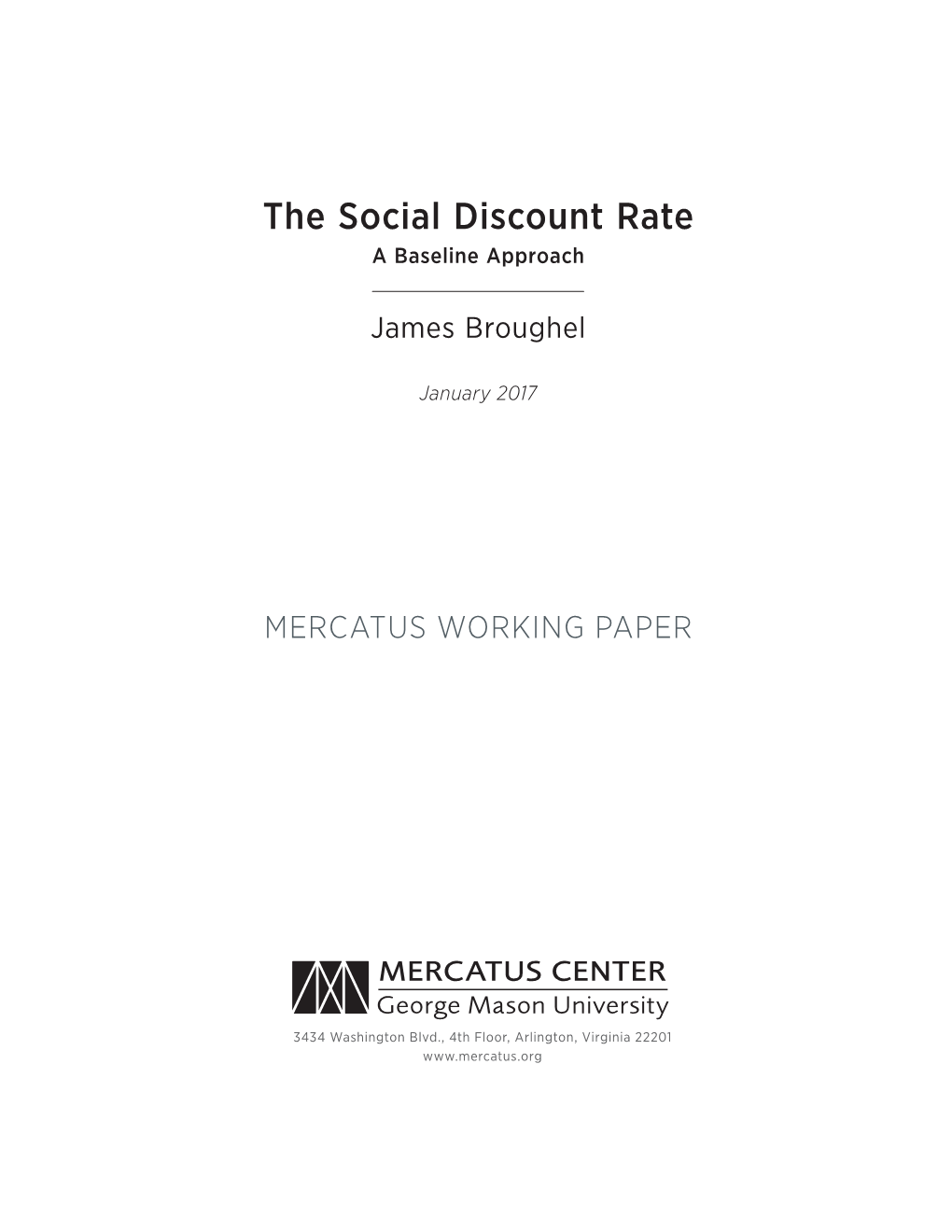 The Social Discount Rate a Baseline Approach