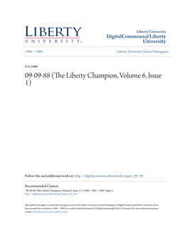 The Liberty Champion, Volume 6, Issue 1)