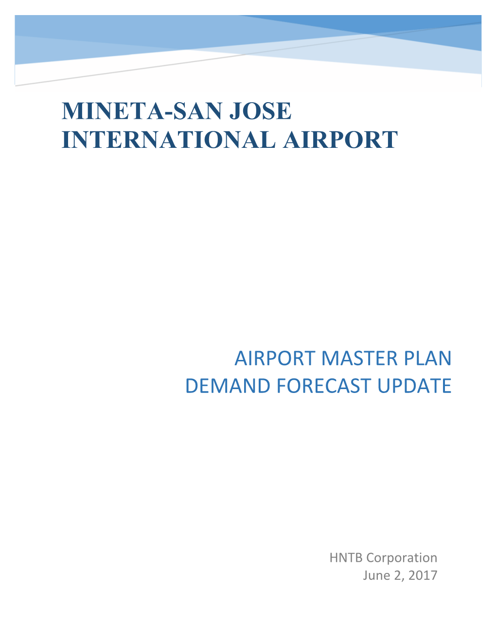 Airport Master Plan Demand Forecast Update