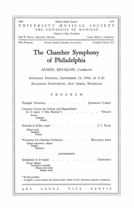 The Chamber Symphony of Philadelphia