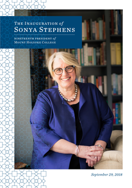 Sonya Stephens Nineteenth President of Mount Holyoke College