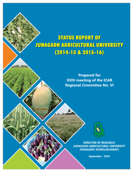 Status Report of Junagadh Agricultural University (2014-15 & 2015-16)