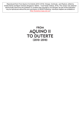 Reproduced from from Aquino II to Duterte (2010–2018)