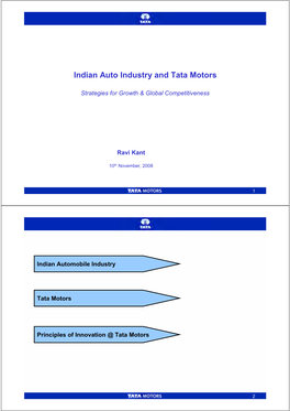 Indian Auto Industry and Tata Motors