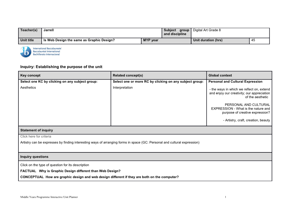 Interactive Unit Planner s1